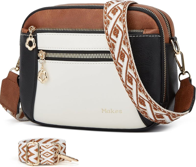 Makes Crossbody Purse for Women Small Crossbody Bags Trendy Vegan Leather with Adjustable Shoulder Straps Gift for Mother Wife Mom - Image 1